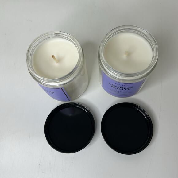 Bath & Body Works Single Wick Candle Lot Of 2 Lavender + Vanilla 7oz - Picture 3 of 4